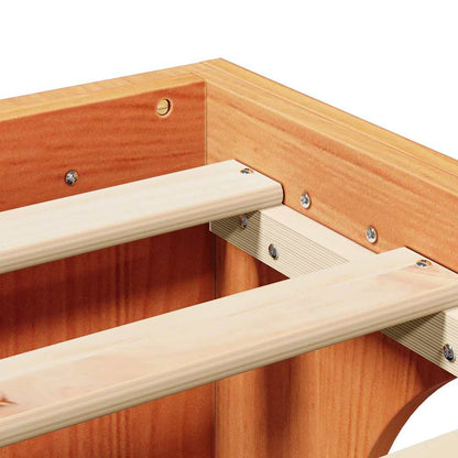 Bed Frame Wax Brown 80 x 200 cm Solid Pine Wood