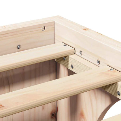Bed Frame Natural 90 x 190 cm Solid Pine Wood