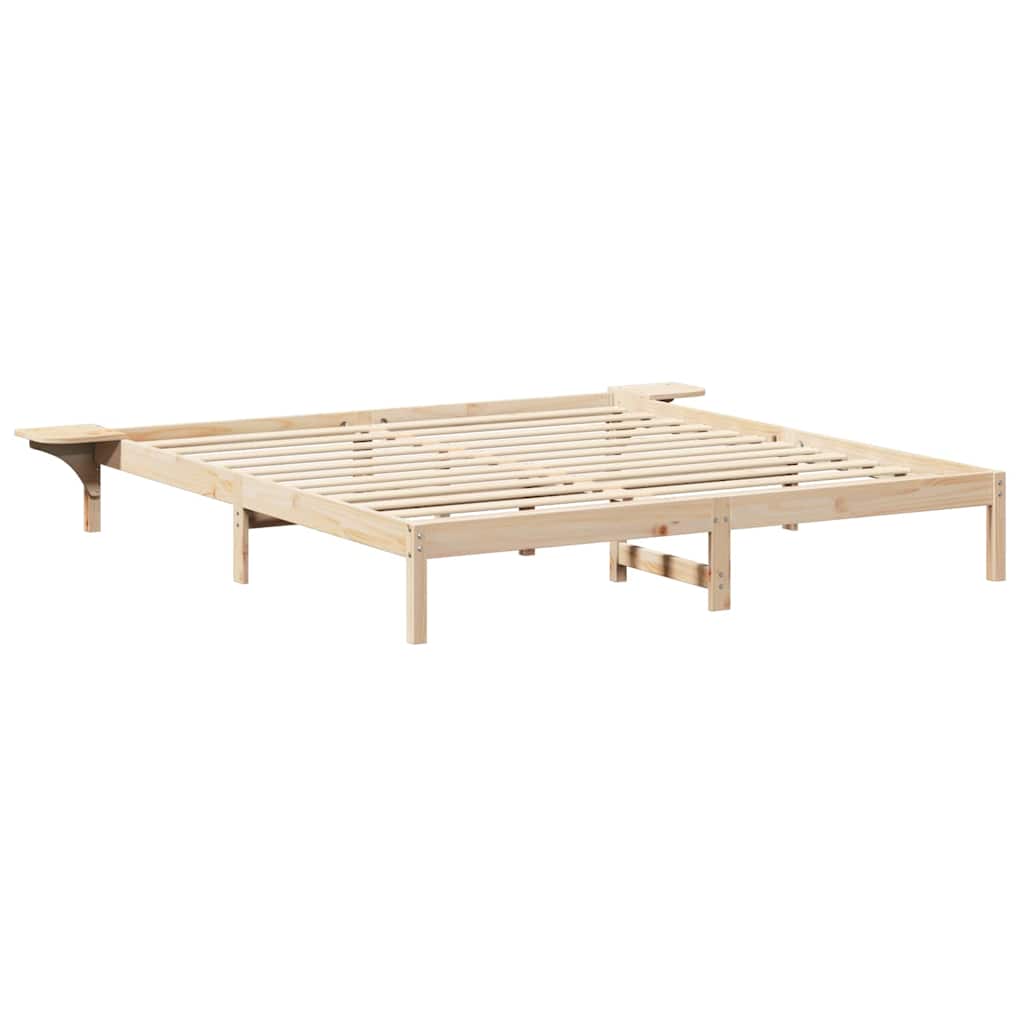 Bed Frame Natural 180 x 200 cm Solid Pine Wood