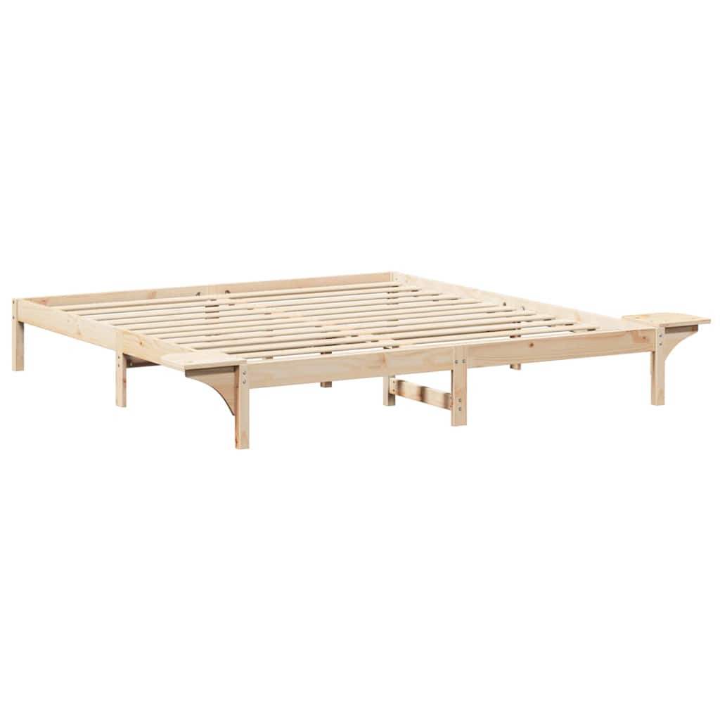 Bed Frame Natural 180 x 200 cm Solid Pine Wood