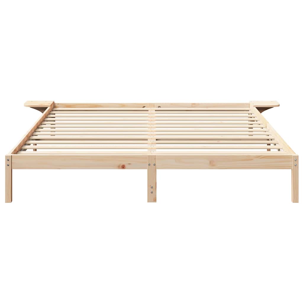 Bed Frame Natural 180 x 200 cm Solid Pine Wood