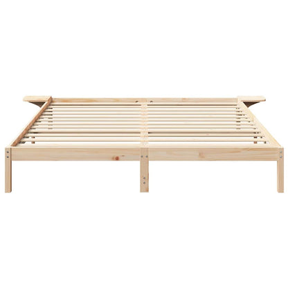 Bed Frame Natural 180 x 200 cm Solid Pine Wood