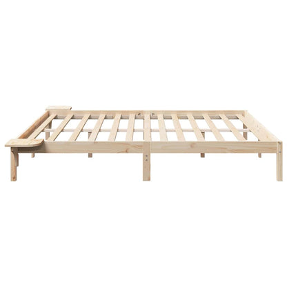 Bed Frame Natural 180 x 200 cm Solid Pine Wood