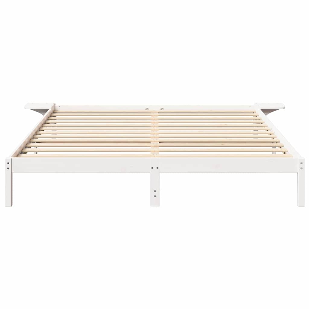 Bed Frame White 180 x 200 cm Solid Pine Wood