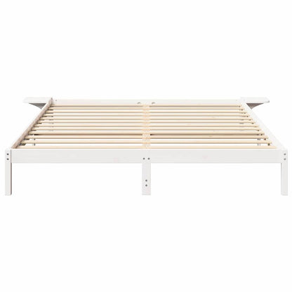 Bed Frame White 180 x 200 cm Solid Pine Wood