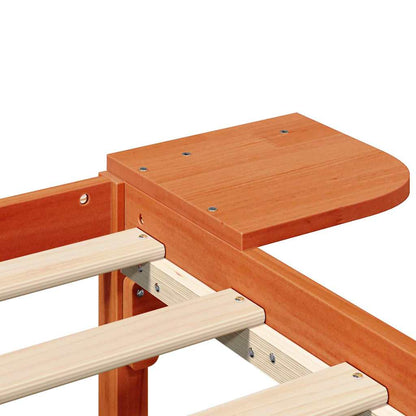 Bed Frame Wax Brown 180 x 200 cm Solid Pine Wood
