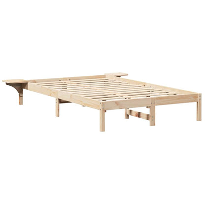 Bed Frame Natural 120 x 200 cm Solid Pine Wood