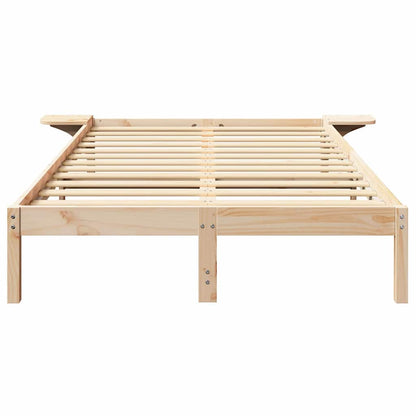 Bed Frame Natural 120 x 200 cm Solid Pine Wood