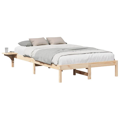 Bed Frame Natural 120 x 200 cm Solid Pine Wood