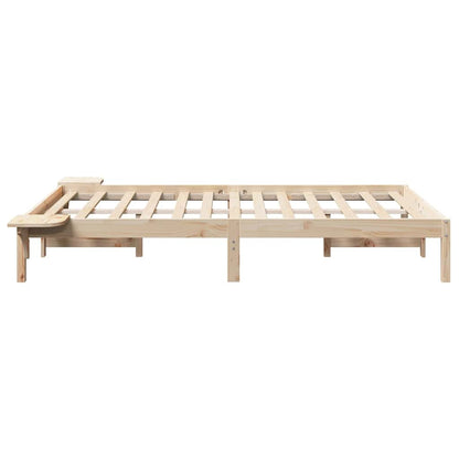 Bed Frame Natural 120 x 200 cm Solid Pine Wood