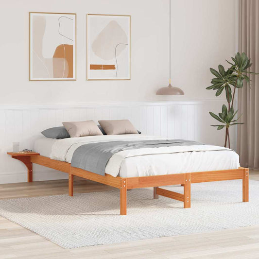 Bed Frame with Bedside Tables Brown 120 x 190 cm Wax brown