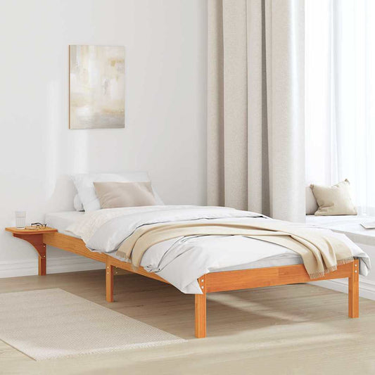 Bed Frame with Bedside Tables Brown 80 x 200 cm Wax brown