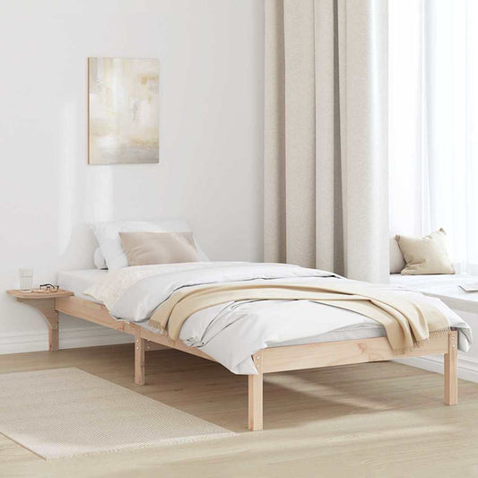 Bed Frame with Bedside Tables Brown 75 x 190 cm Brown