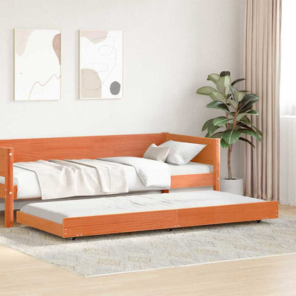 Bed Frame Brown 100 x 200 cm Solid Pine wood