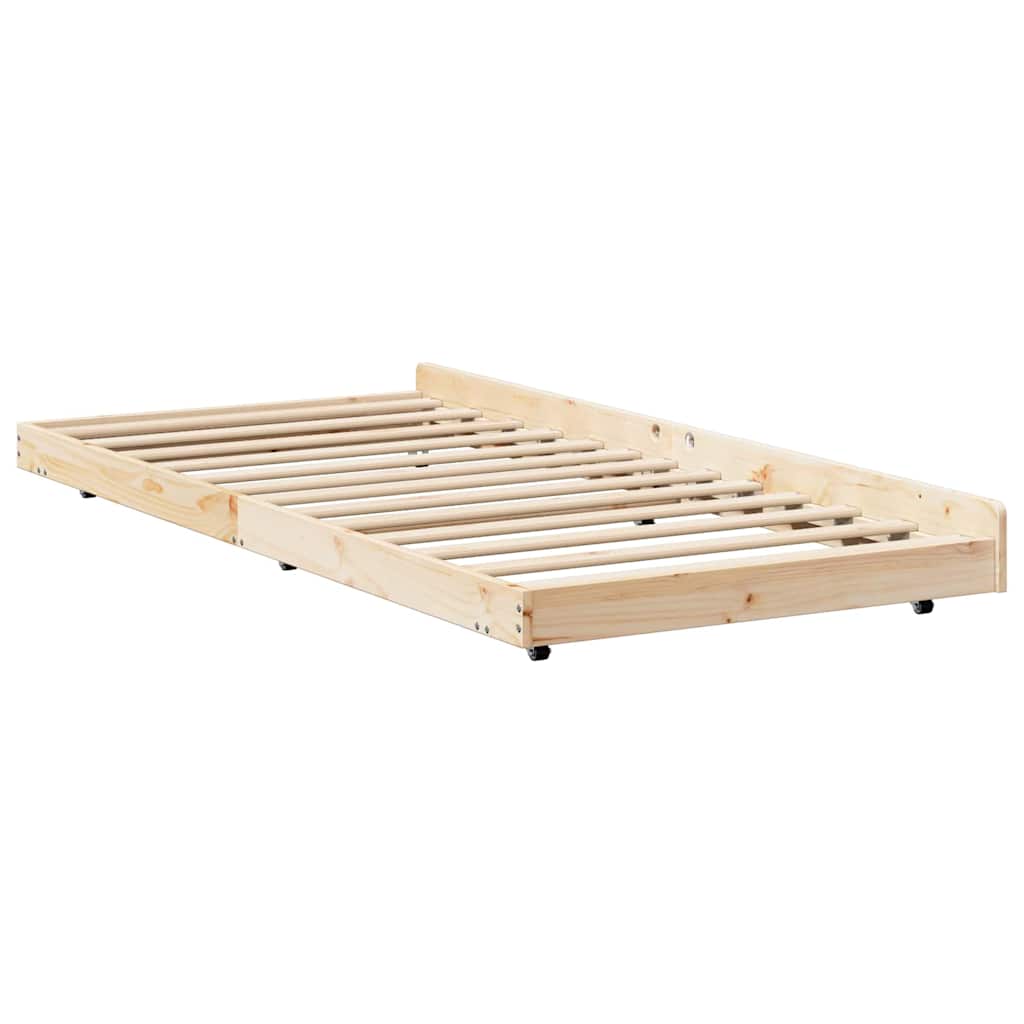 Bed Frame Brown 90 x 200 cm Solid Pine wood