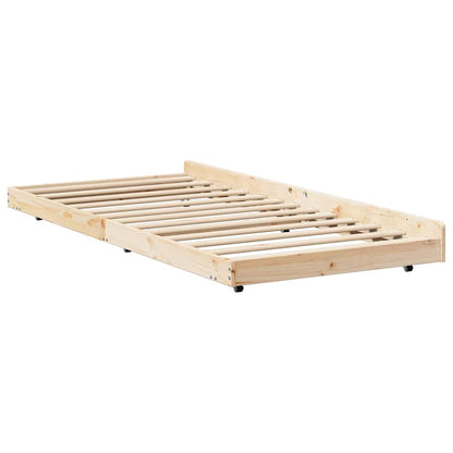 Bed Frame Brown 90 x 200 cm Solid Pine wood