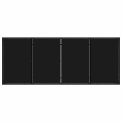 Garden Dining Set 7 pcs Black PVC rattan