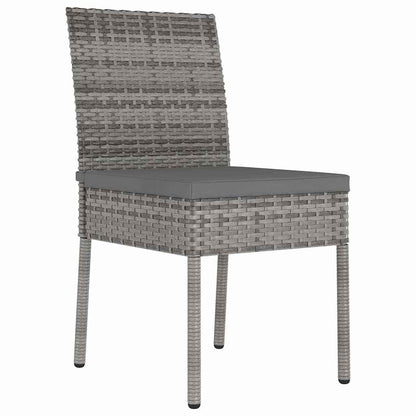 Garden Dining Set 7 pcs Grey Poly rattan