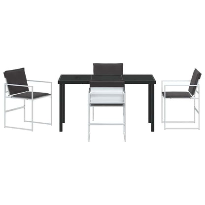 Garden Dining Set Folding Manual 5 pcs White 140 x 70 x 73 cm