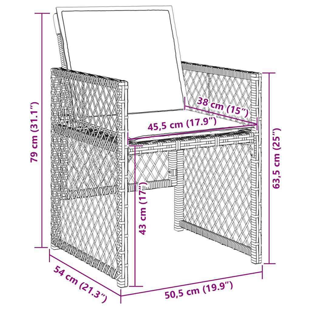 Garden Dining Set 5 pcs Grey Poly Rattan