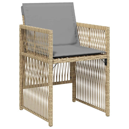 Garden Dining Set 5 pcs Beige Poly rattan