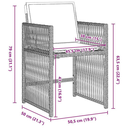 Garden Dining Set 5 pcs Light Grey Poly Rattan