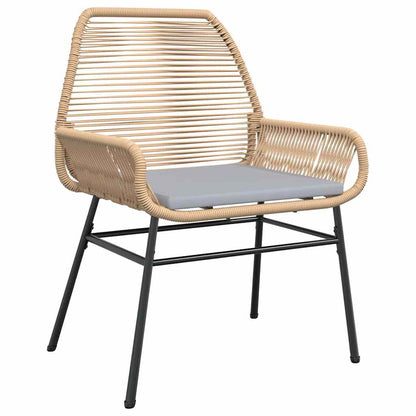 Garden Dining Set 3 pcs Brown Poly Rattan