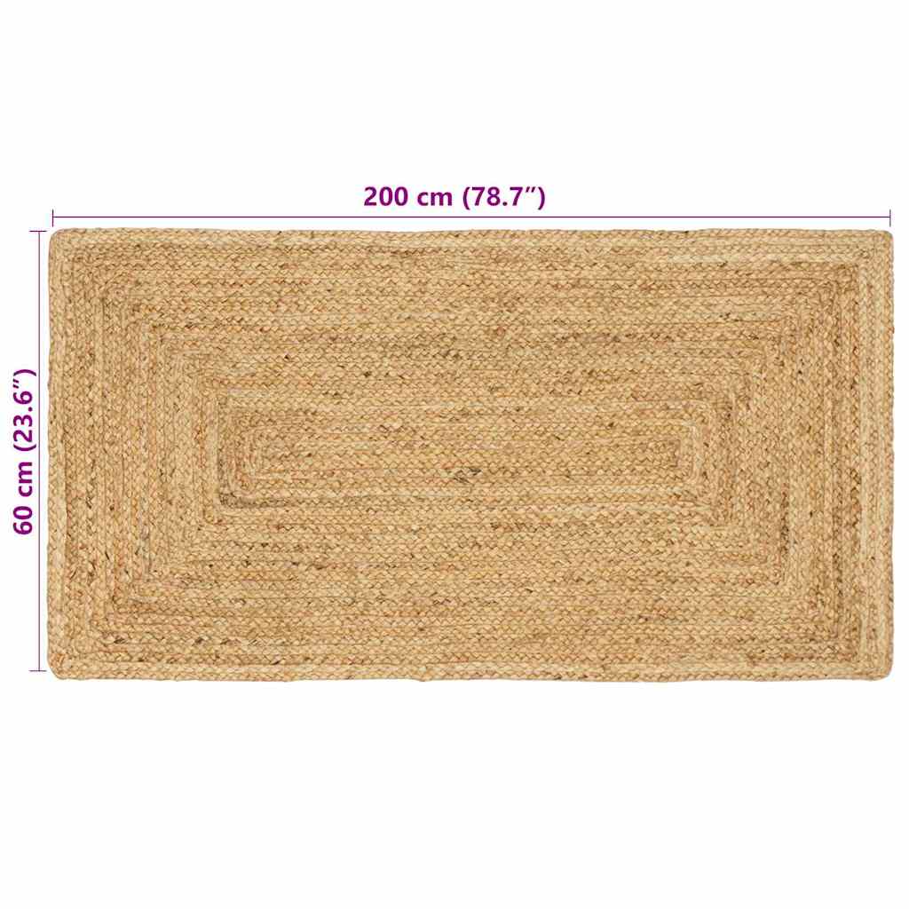 Rug Beige 60 x 200 cm Jute