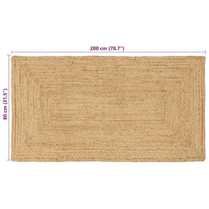 Rug Beige 80 x 200 cm Jute