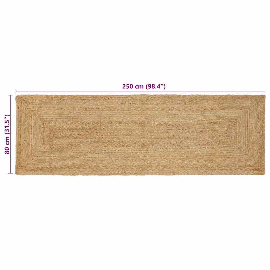 Rug Beige 80 x 250 cm Jute