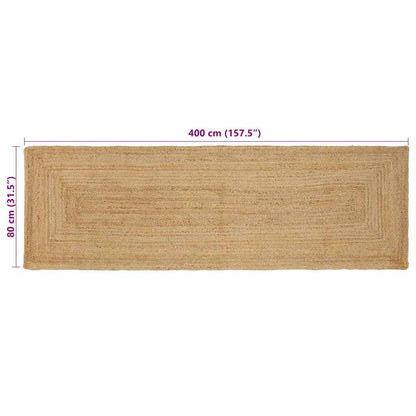 Rug Beige 80 x 400 cm Jute