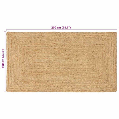 Rug Beige 100 x 200 cm Jute