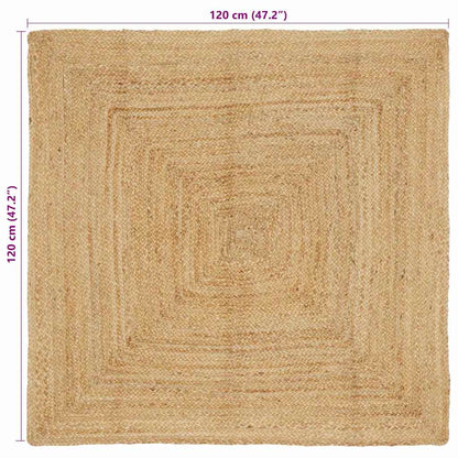 Rug Beige 120 x 120 cm Jute
