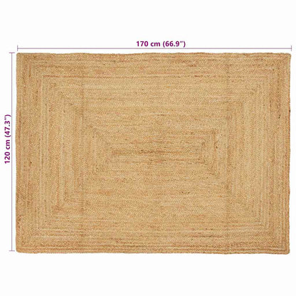 Rug Beige 120 x 170 cm Jute