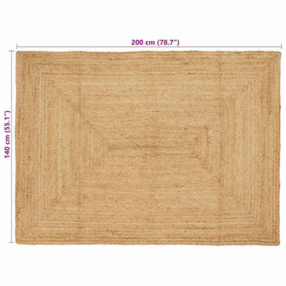 Rug Beige 140 x 200 cm Jute