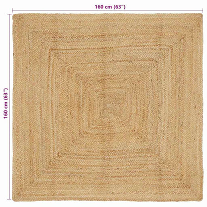 Rug Beige 160 x 160 cm Jute