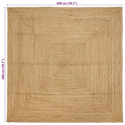 Rug Beige 200 x 200 cm Jute