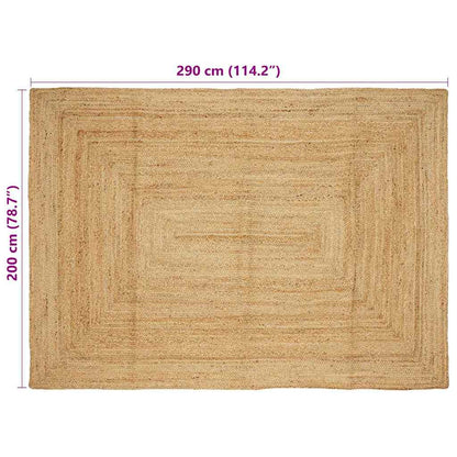 Rug Beige 200 x 290 cm Jute