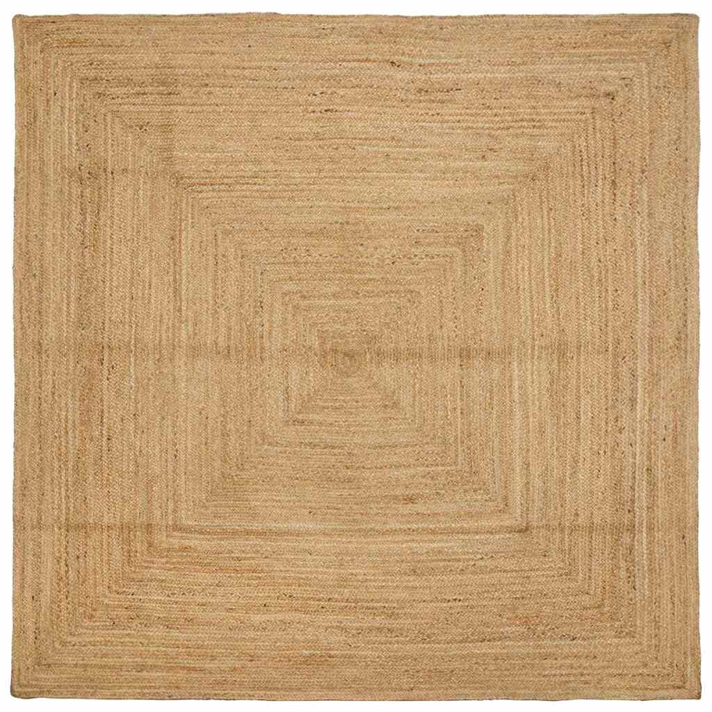 Rug Beige 240 x 240 cm Jute