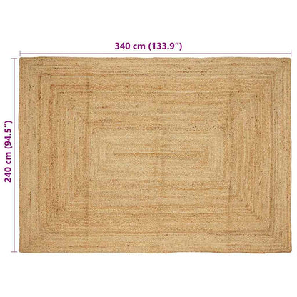 Rug Beige 240 x 340 cm Jute