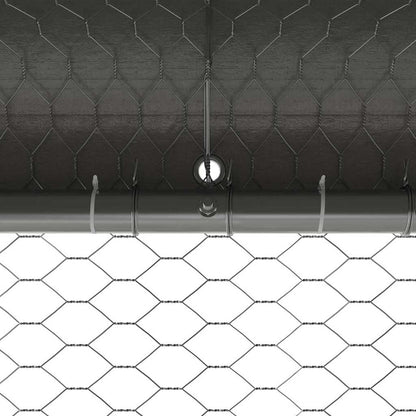 Chicken Cage Silver 600 x 200 x 198.5 cm Galvanised steel