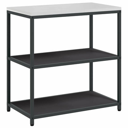 Kitchen Storage Shelf with Shelf with Storage Black Steel