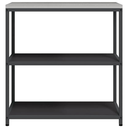 Kitchen Storage Shelf with Shelf with Storage Black Steel