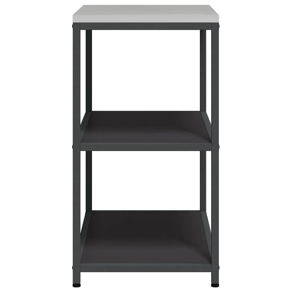 Kitchen Storage Shelf with Shelf with Storage Black Steel