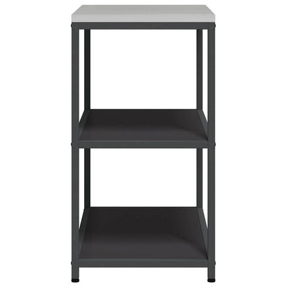 Kitchen Storage Shelf with Shelf with Storage Black Steel