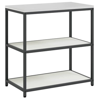 Kitchen Storage Shelf with Shelf with Storage White Steel