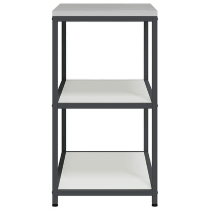 Kitchen Storage Shelf with Shelf with Storage White Steel