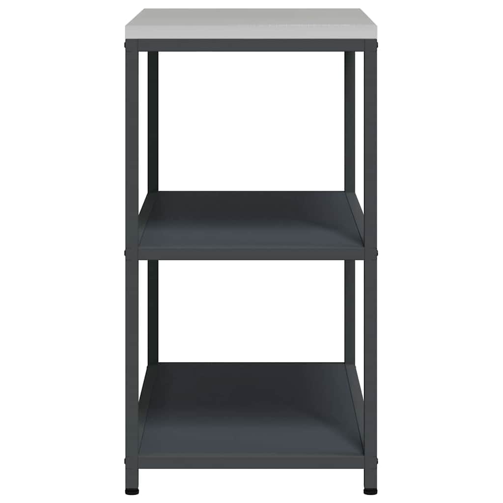 Kitchen Storage Shelf with Shelf with Storage Anthracite Steel