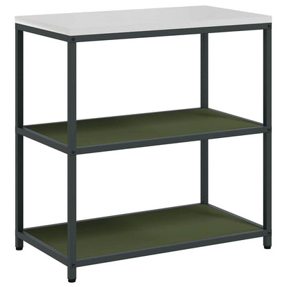 Kitchen Storage Shelf with Shelf with Storage Olive green Steel