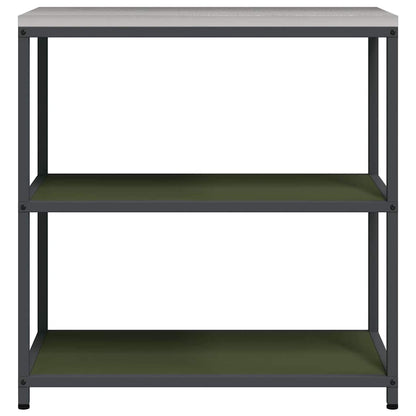 Kitchen Storage Shelf with Shelf with Storage Olive green Steel